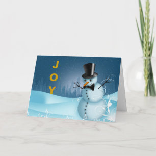 WELL DRESSED SNOWMAN CHRISTMAS CARD