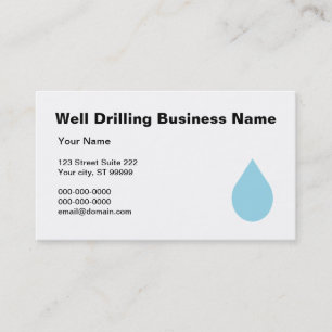 Well Drilling Business Card