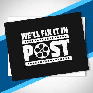We'll Fix It In Post Editor Video Cinematography Postcard