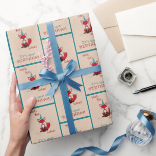 Well for FOX sake! Birthday pun Wrapping Paper