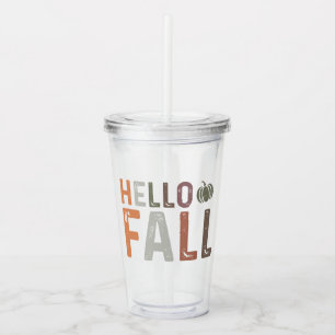 Well Hello Fall Acrylic Tumbler
