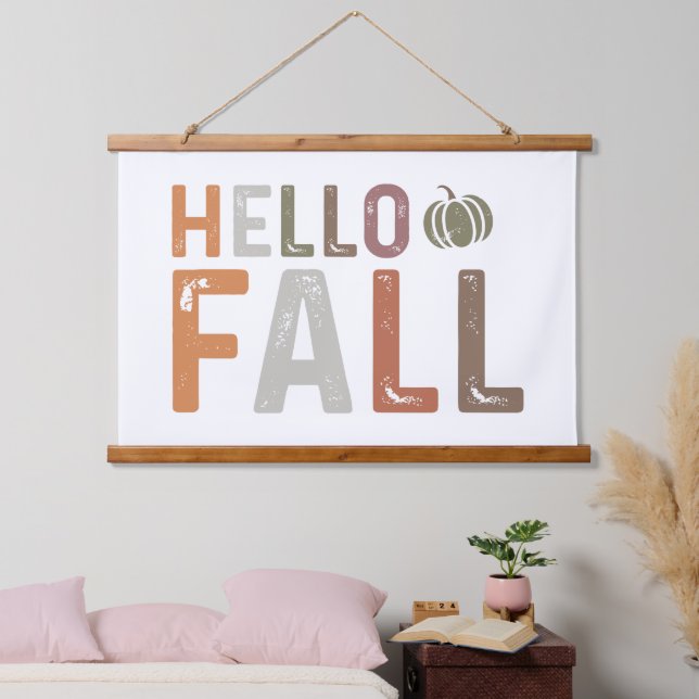 Well Hello Fall Hanging Tapestry (Bedroom)