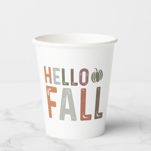 Well Hello Fall Paper Cups (Front)