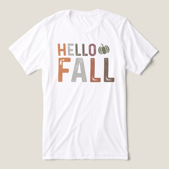 Well Hello Fall Tri-Blend Shirt (Design Front)