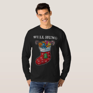 Well Hung Christmas Stocking T-Shirt