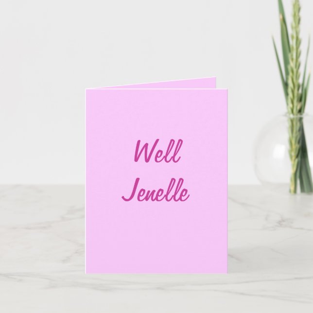 Well Jenelle Card (Front)