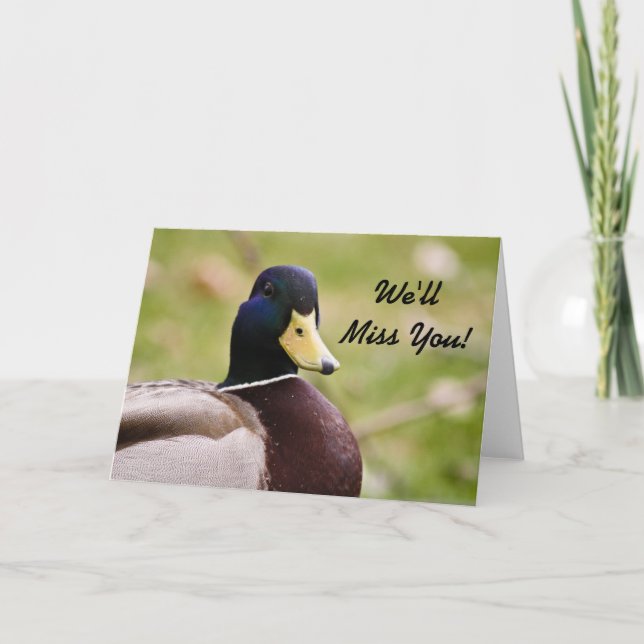 We'll Miss You Duck Card (Front)