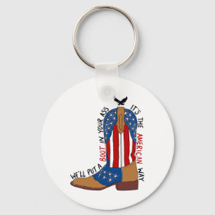 We'll Put A Boot In Your Western Cowgirl 4th Of Ju Key Ring