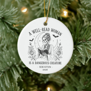 Well Read Woman Book Lover Ornament