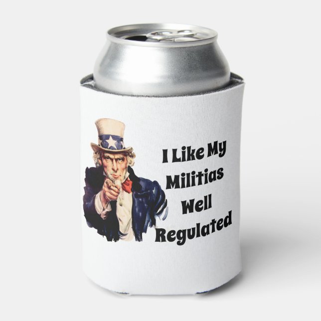 Well Regulated Militia Can Cooler (Can Front)