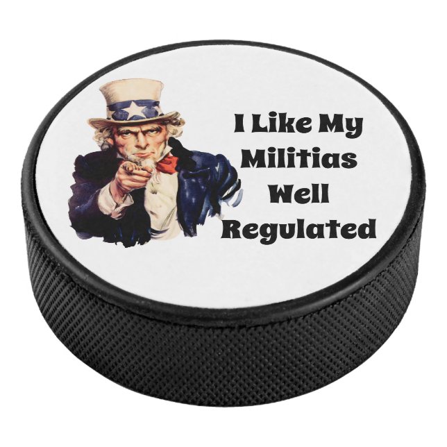 Well Regulated Militia Hockey Puck (3/4)