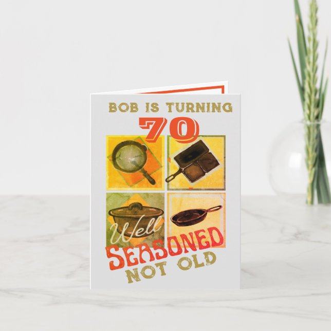 Well Seasoned Not Old Birthday Party  Invitation (Front)