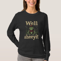 Well Sheeyit Funny Cowboy Frog Western Humour Meme