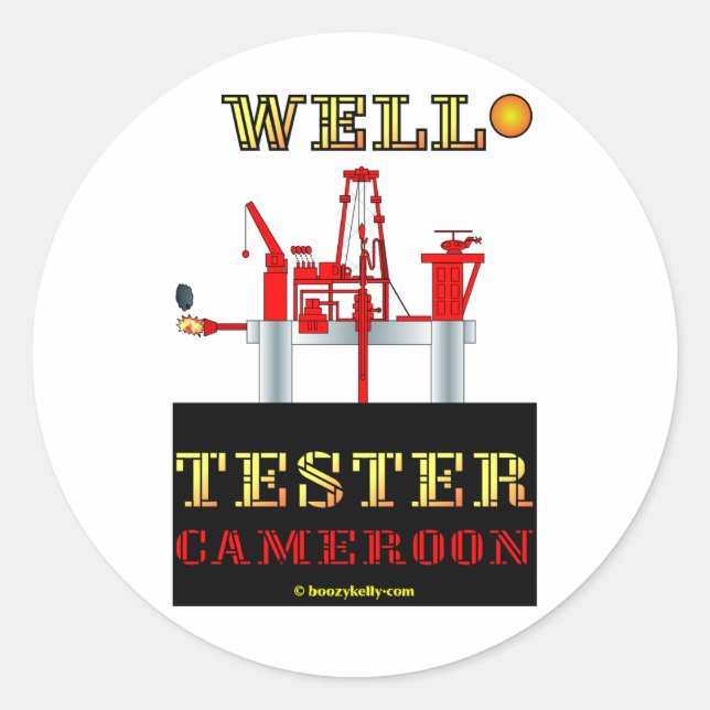 Well Tester, Oil Field Decal Classic Round Sticker (Front)