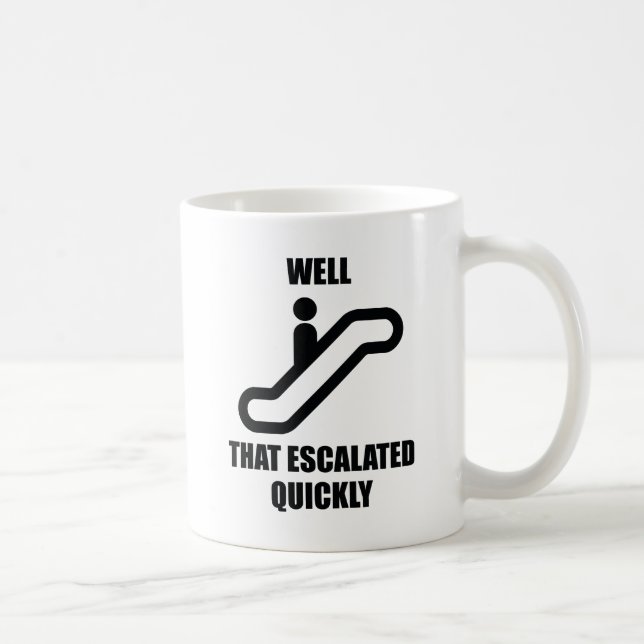 Well That Escalated Quickly Coffee Mug (Right)