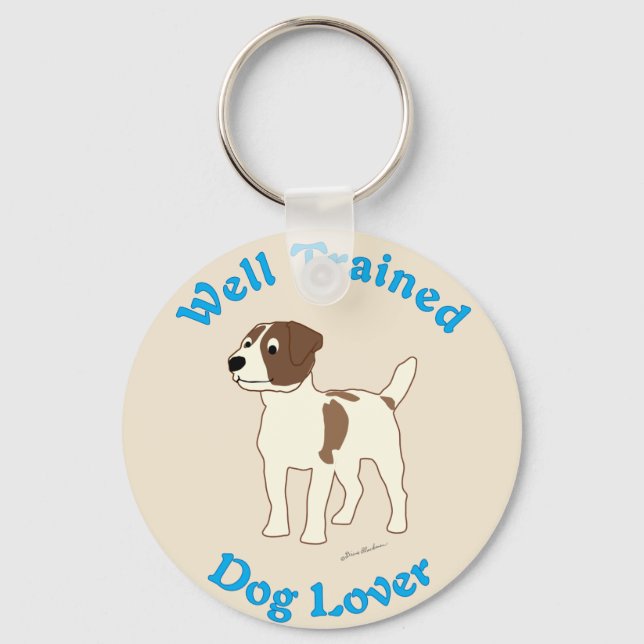 Well Trained (Jack Russell Terrier) Key Ring (Front)