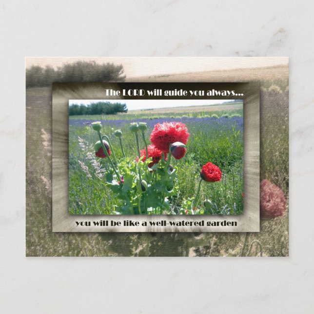 Well-watered Garden Postcard (Front)
