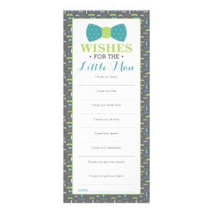 Well Wishes Card, Baby Shower, Little Man, 25 Pack Rack Card