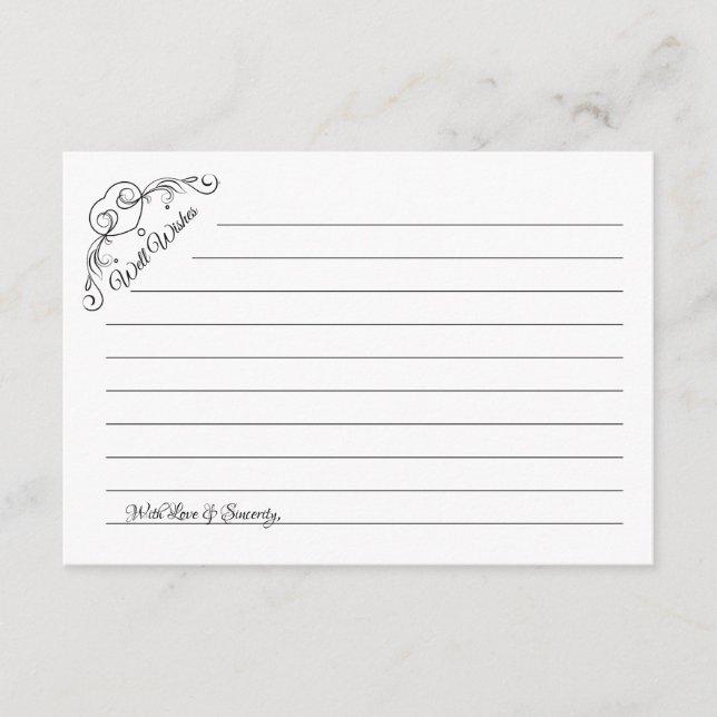 Well Wishes Wedding Heart "Jar Cards" Advice Cards (Front)