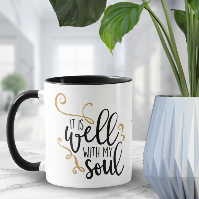 Well With My Soul Christian Quote Encouraging Gift Mug (Well With My Soul Christian Quote Encouraging Gift Mug)