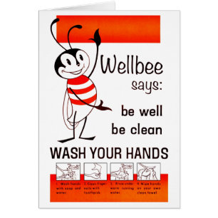 Wellbee CDC WASH YOUR HANDS Advertisement Poster