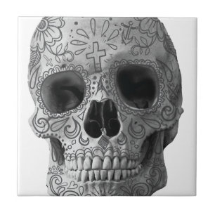 Wellcoda 3D Skull Horror Face Aztec Head Tile