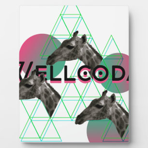 Wellcoda Apparel Wild Giraffe Animal Life Plaque