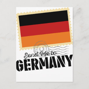 Wellcoda Classic Germany Flag World Map Postcard