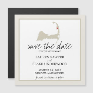 Wellfleet Cape Cod Wedding Save the Date Magnetic Invitation