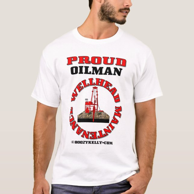 Wellhead Maintenance,Oil Field Gift,Oil,Rig T-Shirt (Front)