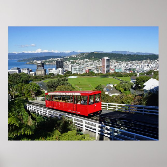 Wellington Cable Car, New Zealand Poster (Front)