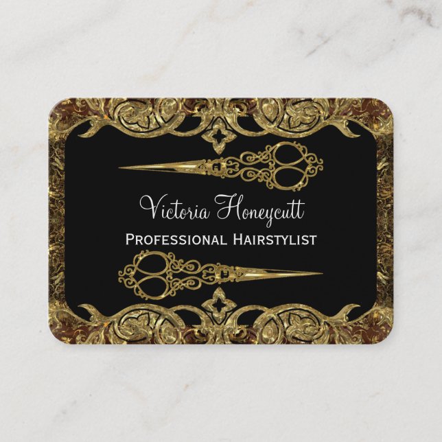 Wellington Double Scissors Professional Style Business Card (Front)