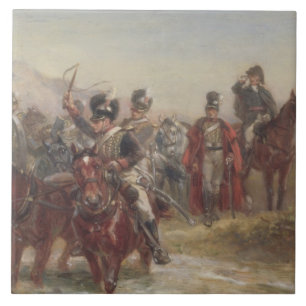Wellington in Spain (oil on panel) (pair of 124470 Tile
