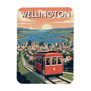 Wellington New Zealand Postcard Magnet