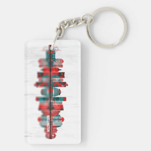 Wellington New Zealand Skyline Key Ring