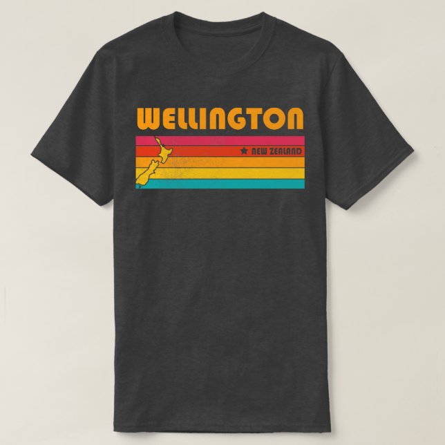 Wellington New Zealand Vintage Distressed Souvenir T-Shirt (Design Front)