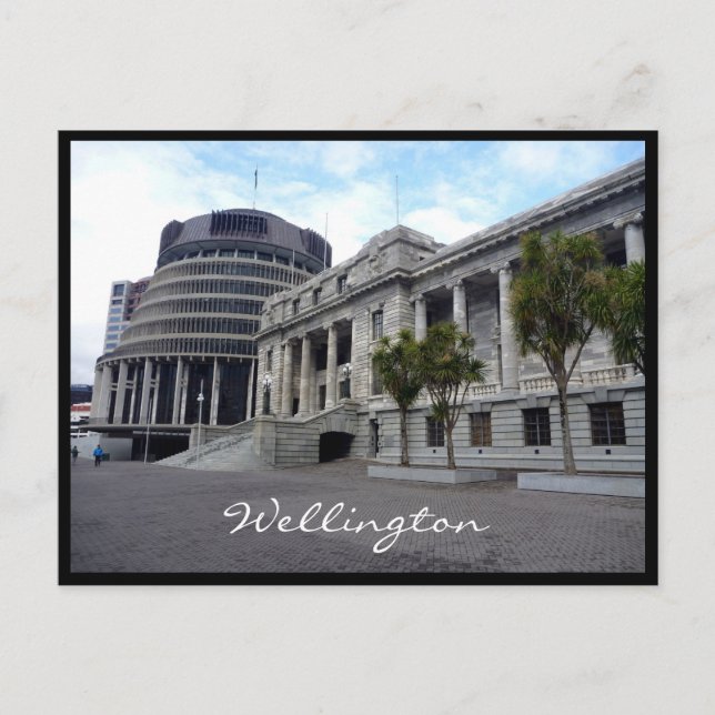 wellington nz parliament postcard (Front)