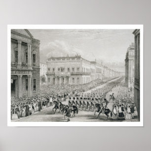 Wellington's Funeral Procession passing the Senior Poster