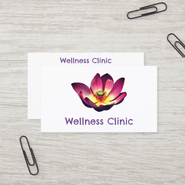 Wellness Clinic Pilates Yoga Stretching Studio  Business Card (Front/Back In Situ)