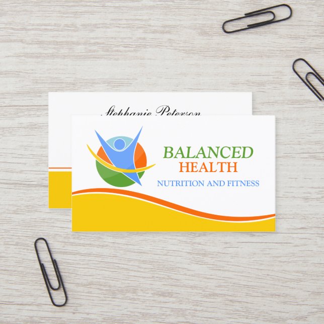 Wellness Coach Business Card (Front/Back In Situ)