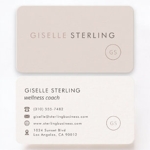 Wellness Coach Feminine Professional Business Card