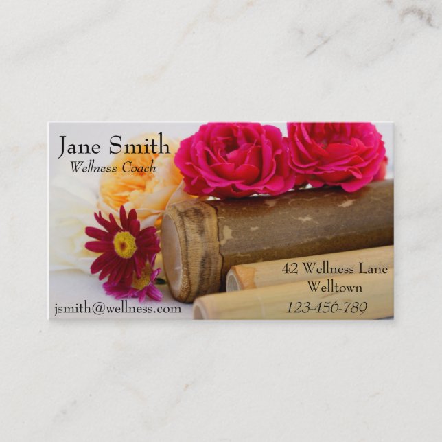 Wellness Coach Natural Therapies Wellness Business Card (Front)