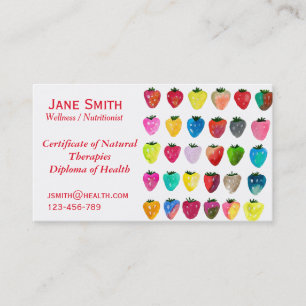 Wellness coach Nutritionist freelance health Business Card