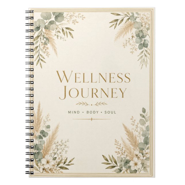 Wellness Journey Journal: A Beautiful Daily Notebook (Front)