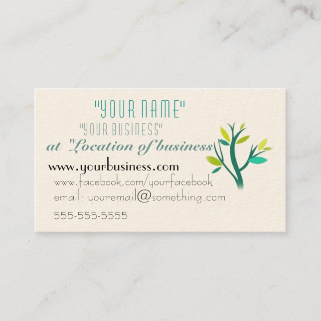 Wellness, massage, nature type business card QR (Front)