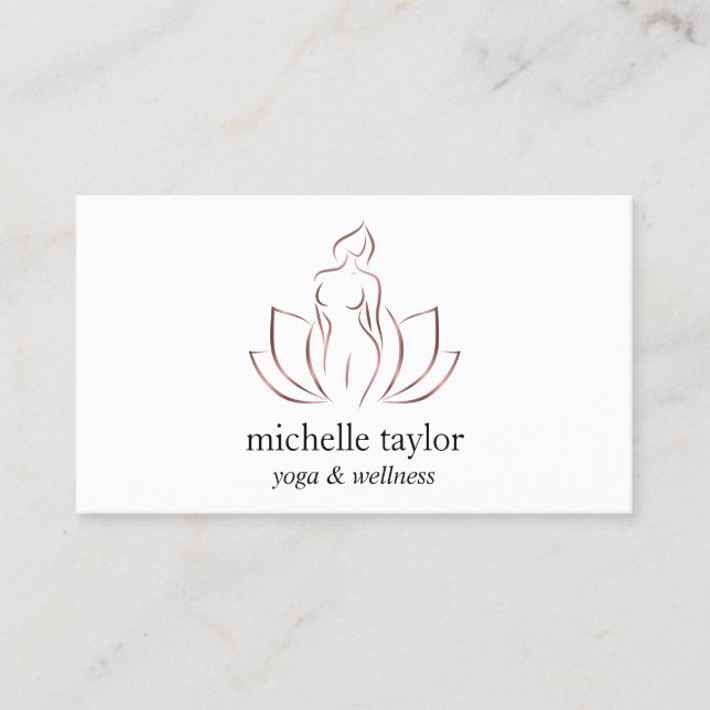 Wellness Massage Therapy Spa Yoga Instructor Coach Business Card (Front)