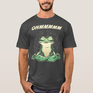 Wellness Ohmm Fun Yoga Frog Meditation Relaxation T-Shirt