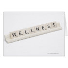 Wellness Spelled On A Word Board Game.
