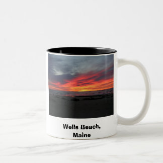 Wells Beach Maine 9-05, Wells Beach, Maine , Se... Two-Tone Coffee Mug