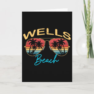 Wells Beach Maine Men Women Souvenir Surfboard Card